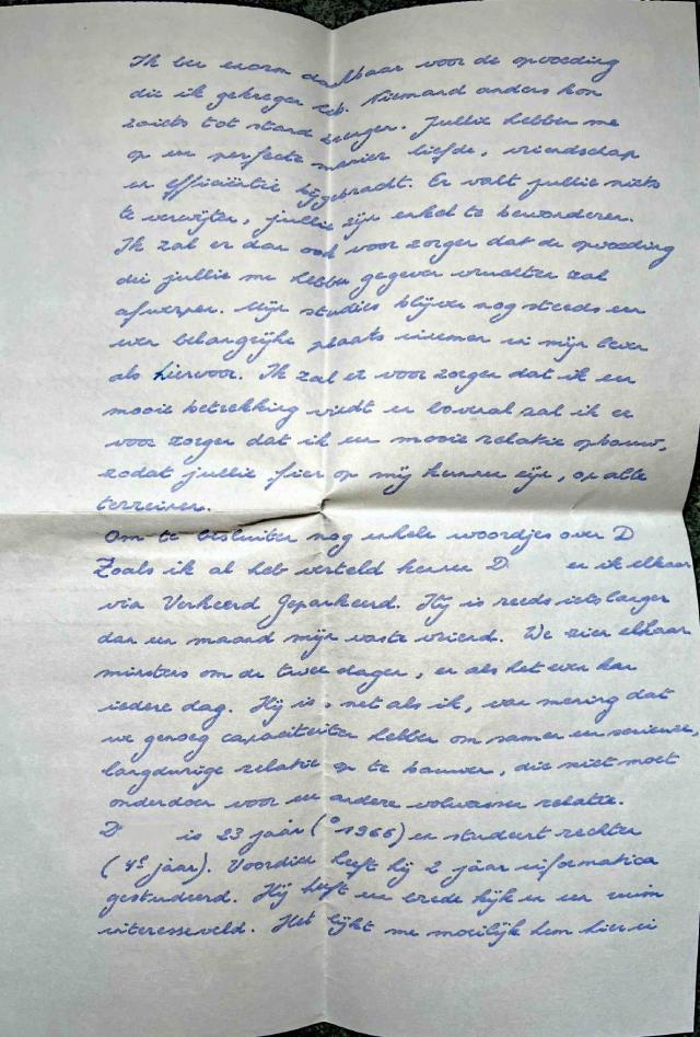 Vijfde pagina van de brief.